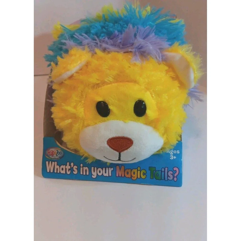 FlipaZoo Magic Tails 2-in-1 Animal Plush Lion Unicorn, Flippable Dolls